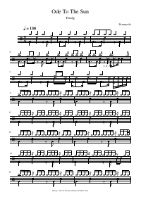 Drum score: Dredg - Ode To The Sun