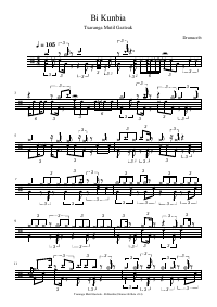 Drum score: Txaranga Mutil Gazteak - Bi Kunbia