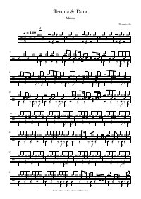 Drum score: Masdo - Teruna & Dara