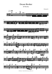 Drum score: Jeff Buckley - Dream Brother