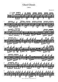 Drum score: Junkie - Glued Ghouls