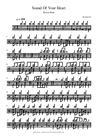 Drum score: Shawn Hook - Sound Of Your Heart