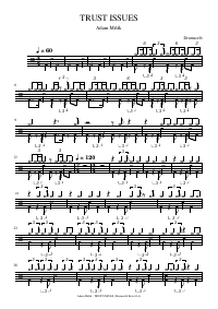 Drum score: Adam Mišík - TRUST ISSUES