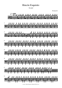 Drum score: Second - Rincón Exquisito