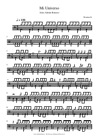 Drum score: Jesús Adrián Romero - Mi Universo