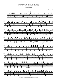 Drum score: CeCe Winans - Worthy Of It All (Live)