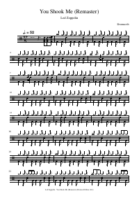 Drum score: Led Zeppelin - You Shook Me (Remaster)