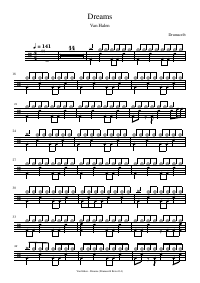 Drum score: Van Halen - Dreams