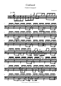 Drum score: Claudia Campagnol - Confused