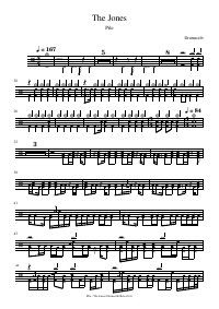 Drum score: Pile - The Jones