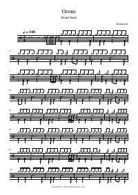 Drum score: Daniel Stark - Ozone