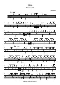 Drum score: Ariana Grande - petal