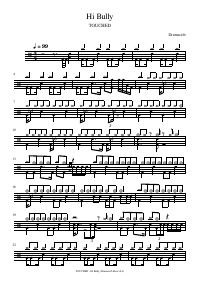 Drum score: TOUCHED - Hi Bully