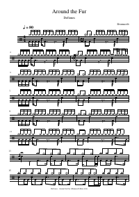 Drum score: Deftones - Around the Fur