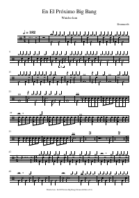 Drum score: Wuicho kun - En El Próximo Big Bang