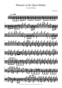 Drum score: Lindsey Stirling - Phantom of the Opera Medley