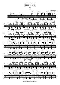 Drum score: Flox - Kick It Out