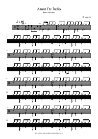 Drum score: Beto Guedes - Amor De Índio
