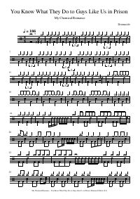 Drum score: My Chemical Romance - You Know What They Do to Guys Like Us in Prison