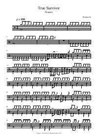 Drum score: Dragony - True Survivor