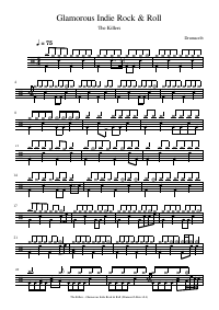 Drum score: The Killers - Glamorous Indie Rock & Roll