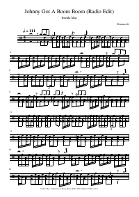 Drum score: Imelda May - Johnny Got A Boom Boom (Radio Edit)
