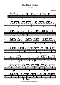 Drum score: Lady Gaga - The Dead Dance