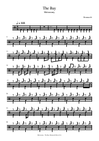 Drum score: Metronomy - The Bay