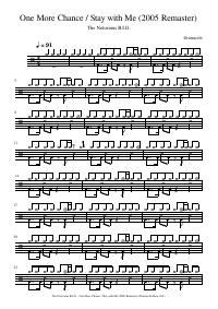 Drum score: The Notorious B.I.G. - One More Chance / Stay with Me (2005 Remaster)
