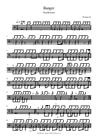Drum score: Neg'Marrons - Banger