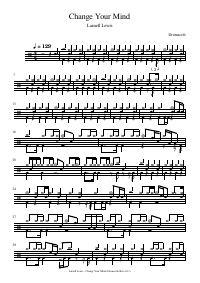 Drum score: Larnell Lewis - Change Your Mind