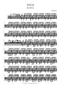 Partitura de batería: David Bowie - TVC15