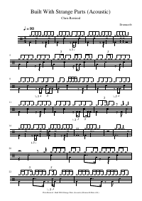 Drum score: Chris Rewired - Built With Strange Parts (Acoustic)