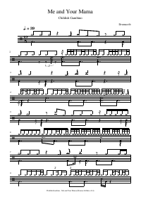 Drum score: Childish Gambino - Me and Your Mama
