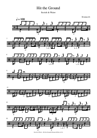 Drum score: Scotch & Water - Hit the Ground