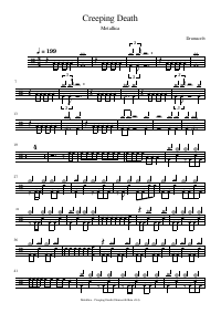 Drum score: Metallica - Creeping Death