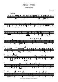 Drum score: Worm Shepherd - Ritual Hymns
