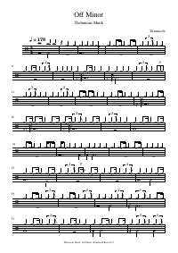 Drum score: Thelonious Monk - Off Minor