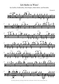 Drum score: Jon Geoffrey Goldsworthy, Oedo Kuipers, Mark Seibert, and Ensemble - Ich bleibe in Wien!