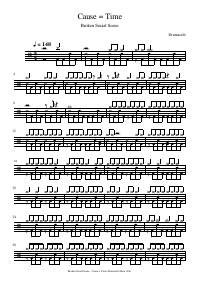 Drum score: Broken Social Scene - Cause = Time