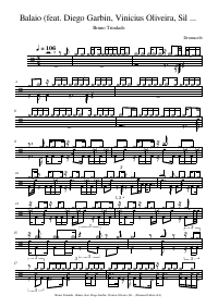 Drum score: Bruno Trindade - Balaio (feat. Diego Garbin, Vinicius Oliveira, Silas Henrique & Vitória Lampa)