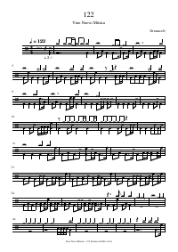 Drum score: Vino Nuevo Música - 122