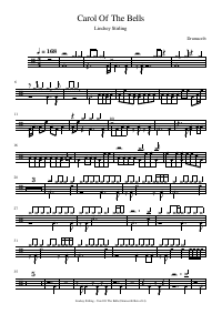 Drum score: Lindsey Stirling - Carol Of The Bells