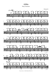 Drum score: Tracy Lawrence - Alibis