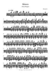 Drum score: Enrico Ruggeri - Mistero