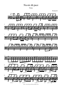 Drum score: Firma - Nu-mi dă pace