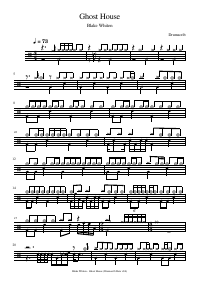 Drum score: Blake Whiten - Ghost House