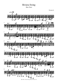 Drum score: Marc Durst - Riviera Swing
