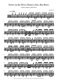 Drum score: Trinity College London Press - Down on the Floor (Demo) (feat. Ben Beer)