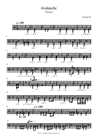 Drum score: Douran - Avalanche